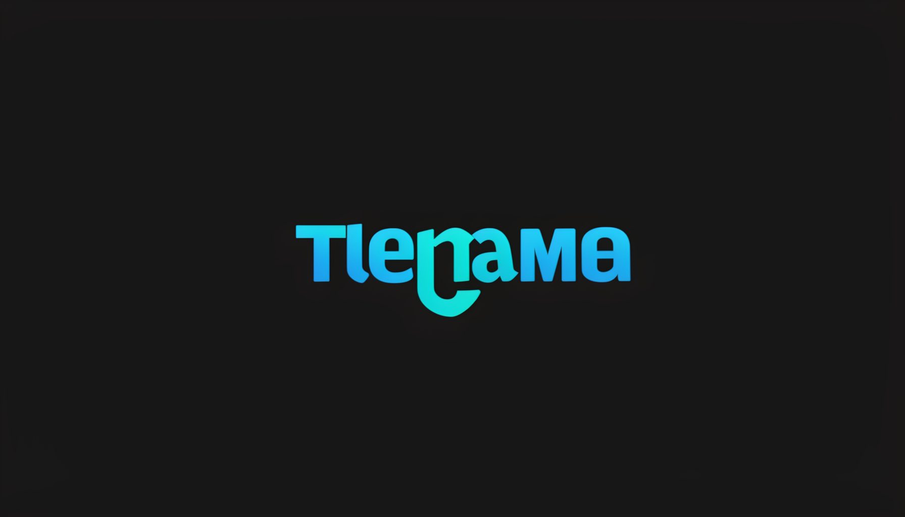 Telegram官网标志，深色背景上的蓝绿色文字标识